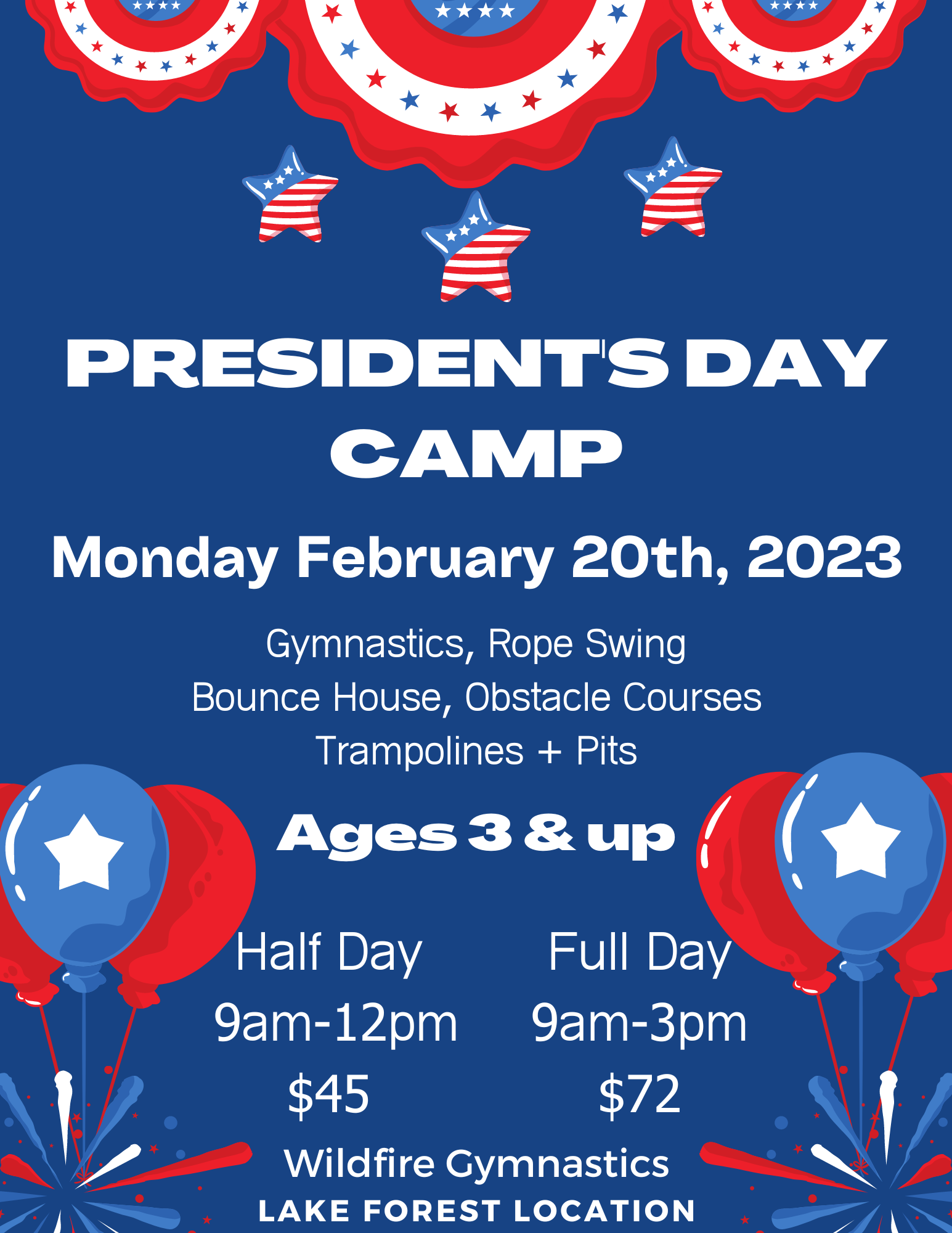 President's Day Camp 2023