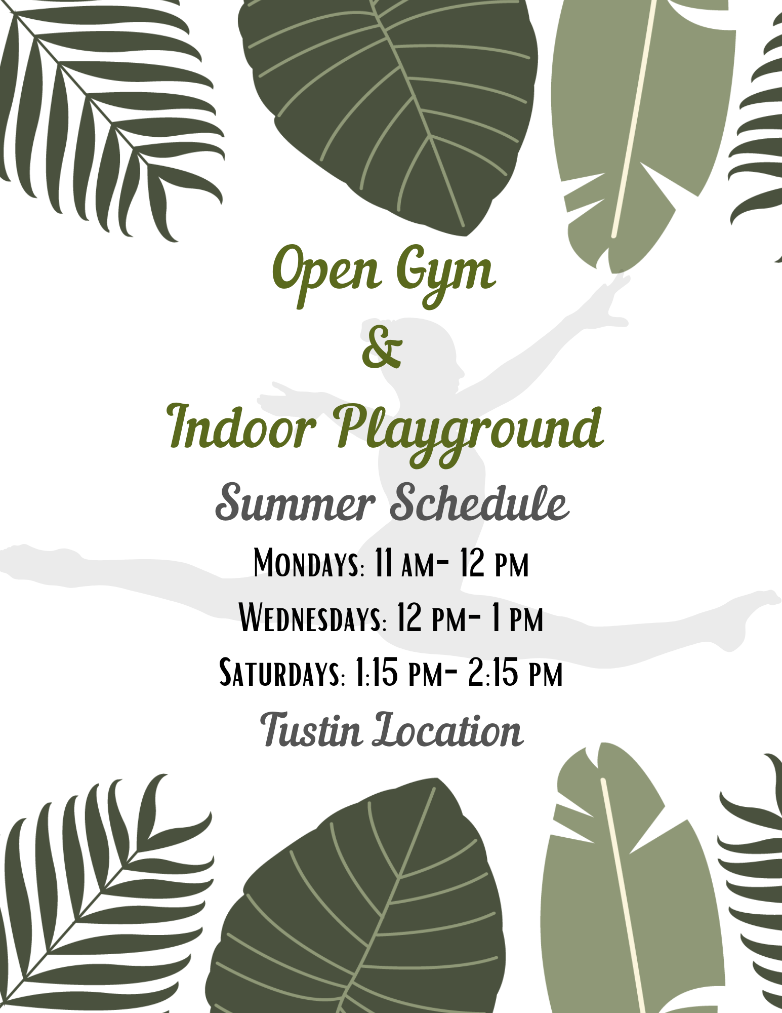 Summer Open Gym + Indoor Playground