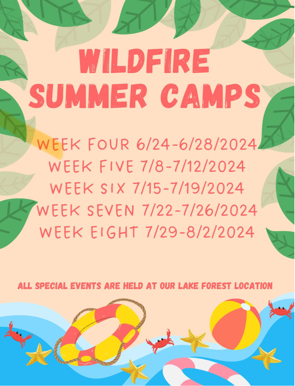 Summer Camps at Wildfire Lake Forest!